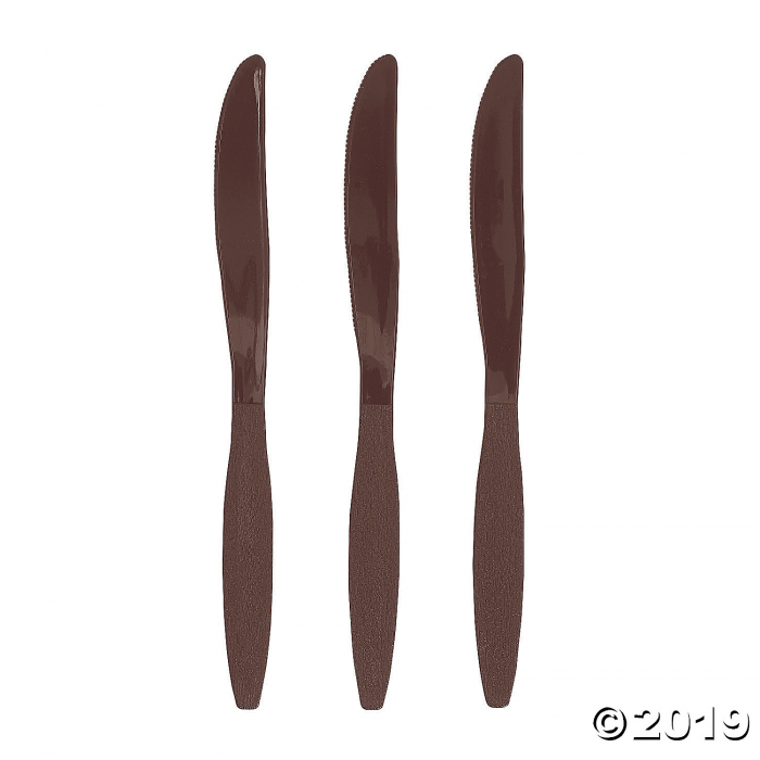 Chocolate Brown Plastic Knives (50 Piece(s)) Chocolate Brown Plastic Knives (50 Piece(s))