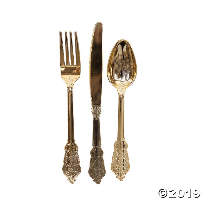 Talking Tables Party Porcelain Premium Gold Cutlery (18 Unit(s))