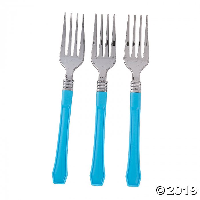 Light Blue Premium Plastic Forks (20 Unit(s))
