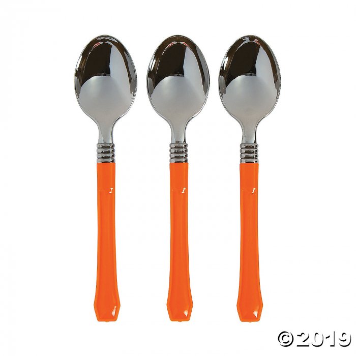 Orange Premium Plastic Spoons (20 Piece(s))
