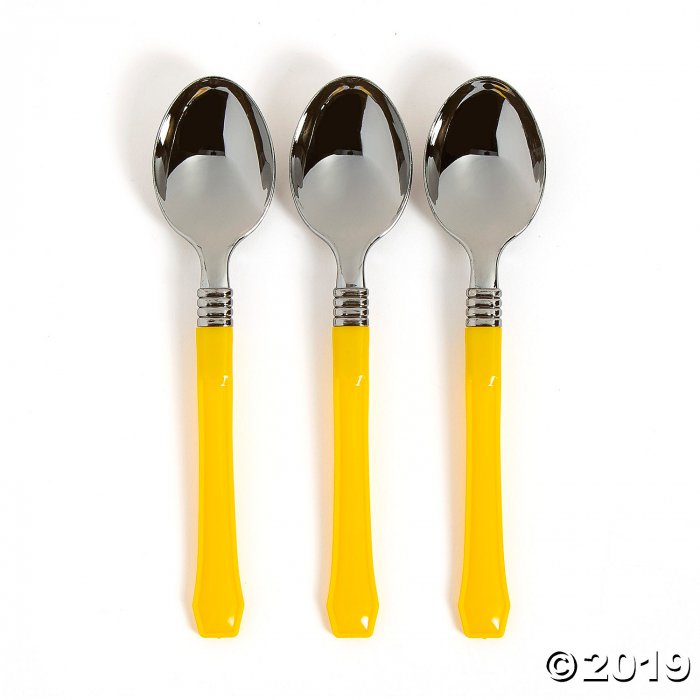 Yellow Premium Plastic Spoons (20 Piece(s))