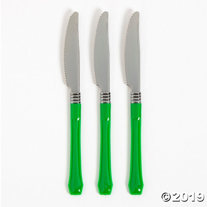 Green Premium Plastic Knives (20 Piece(s))