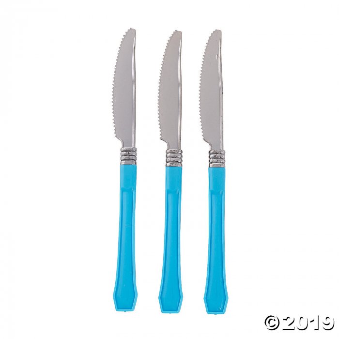 Light Blue Premium Plastic Knives (20 Piece(s))