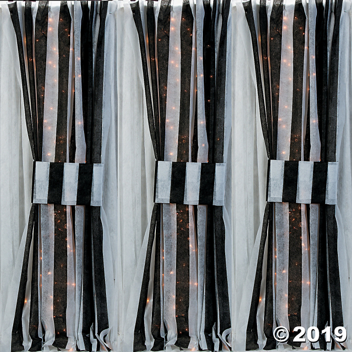 Black & White Striped Gossamer Roll (1 Roll(s))
