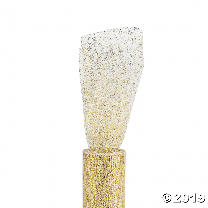 Light Gold Glitter Tulle Roll (1 Piece(s))