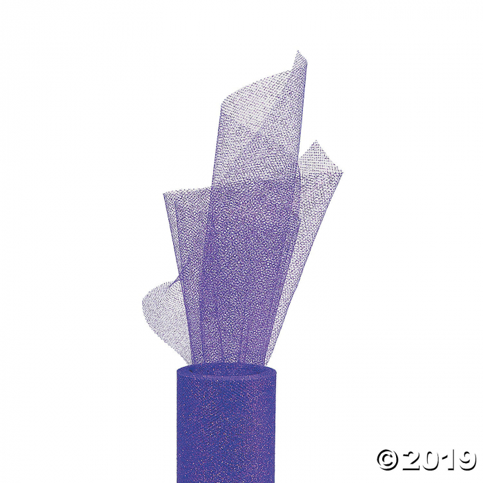 Purple Glitter Tulle Roll (1 Piece(s)) Purple Glitter Tulle Roll (1 Piece(s))
