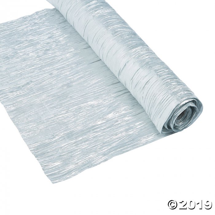 Silver Metallic Crepe Fabric Roll (1 Roll(s))