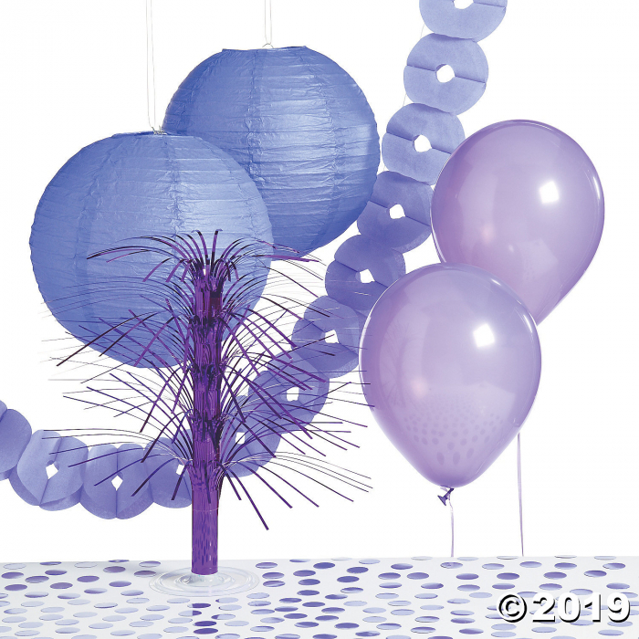 Purple Party Decorating Kit (10 Piece(s)) Purple Party Decorating Kit (10 Piece(s))