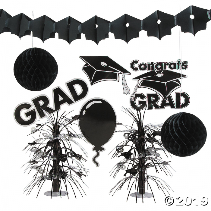 Black Graduation Decorating Kit (1 Set(s))