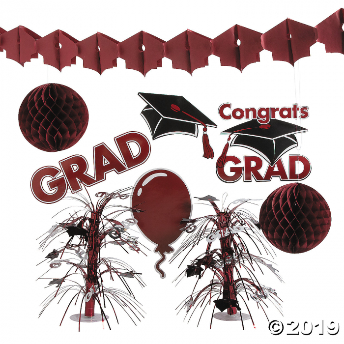 Burgundy Graduation Decorating Kit (1 Set(s))