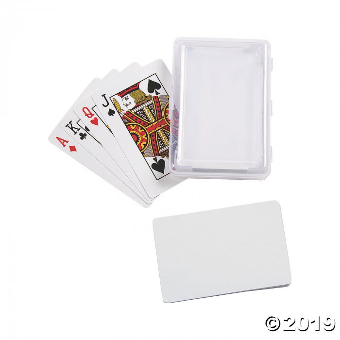 DIY Blank Playing Cards with Plastic Box (1 Set(s))