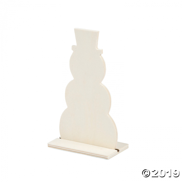 DIY Unfinished Wood Snowman Stand-Ups (Per Dozen)