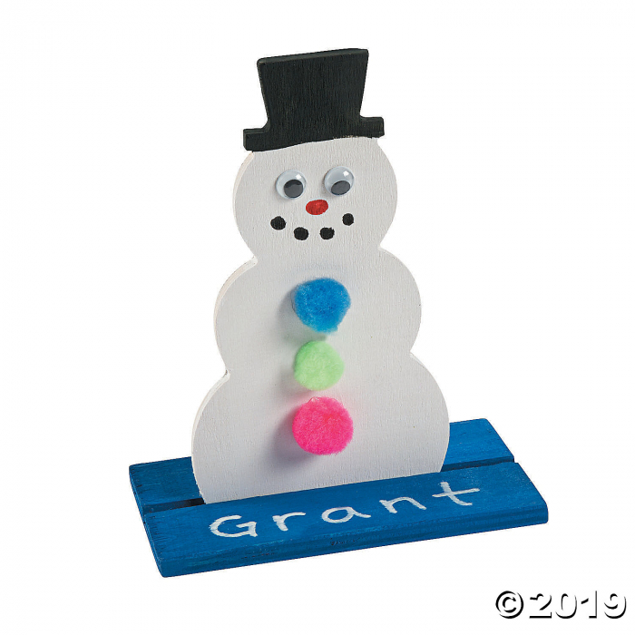 DIY Unfinished Wood Snowman Stand-Ups (Per Dozen)