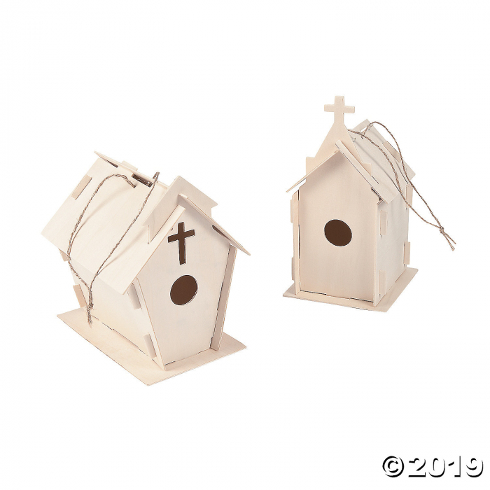 DIY Wood Beautiful Church Birdhouses (Per Dozen)