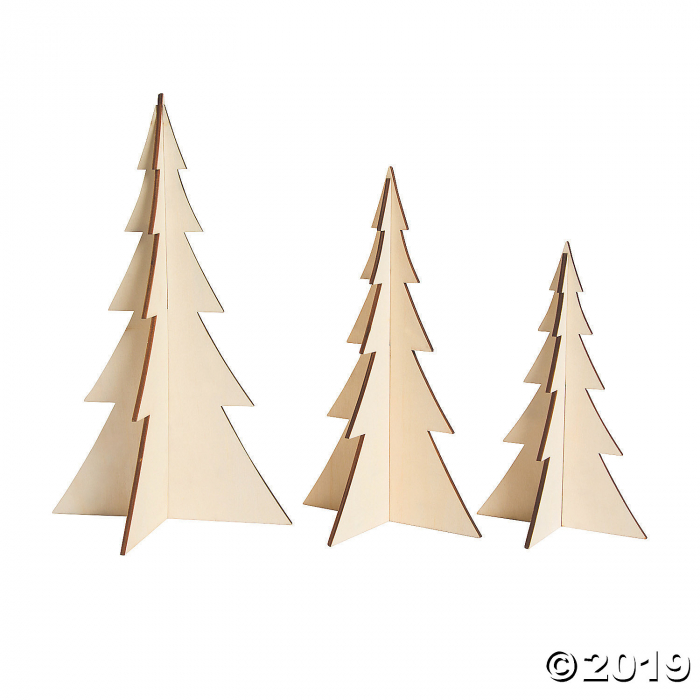 DIY Unfinished Wood 3D Stand-Up Trees (1 Unit(s))