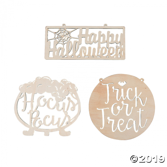 DIY Unfinished Wood Halloween Cutouts (1 Set(s))