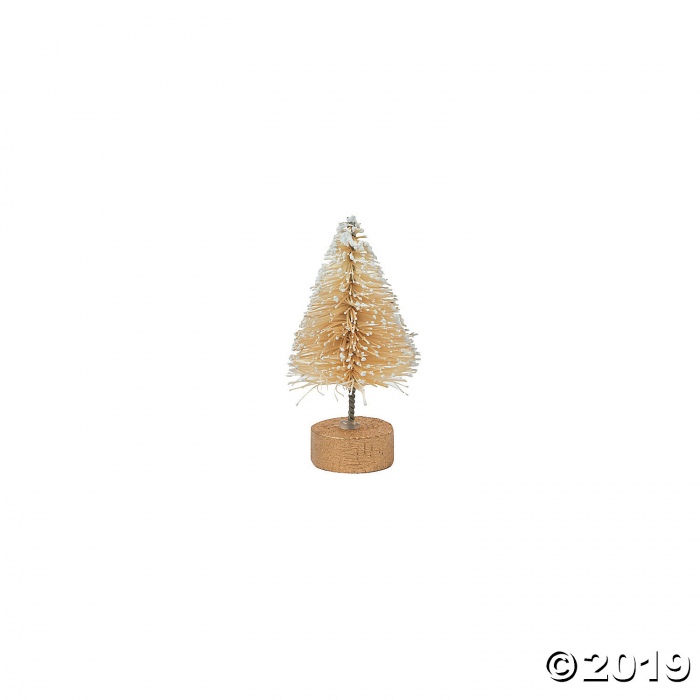 Mini Cream Frosted Sisal Trees (6 Piece(s))