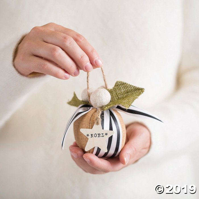 DIY Burlap Ball Ornaments (Per Dozen)