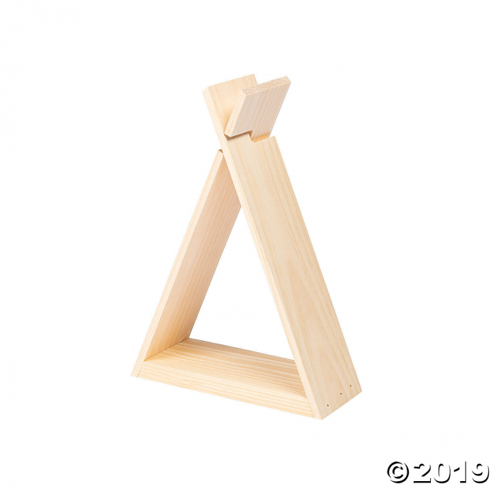 Mini DIY Unfinished Wood Teepee Shelf (1 Piece(s))
