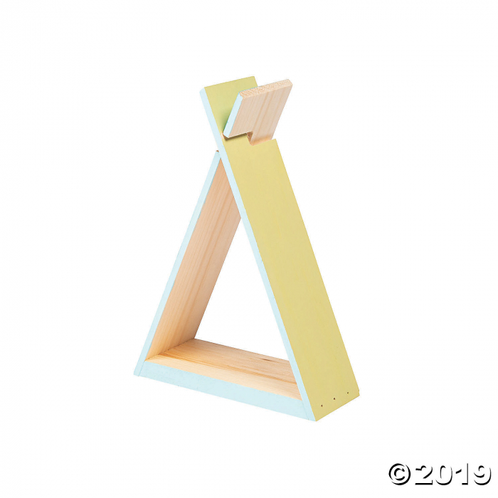 Mini DIY Unfinished Wood Teepee Shelf (1 Piece(s))