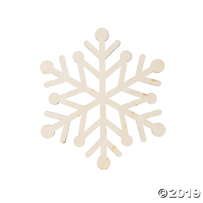 DIY Unfinished Wood Large Snowflakes - 12 (3 Piece(s))