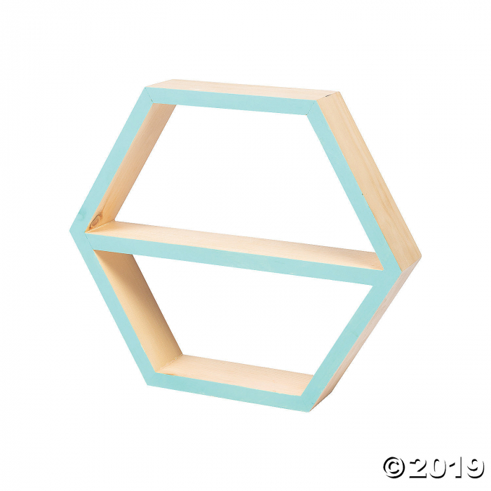 DIY Unfinished Wood Hexagon Shelf (1 Piece(s))