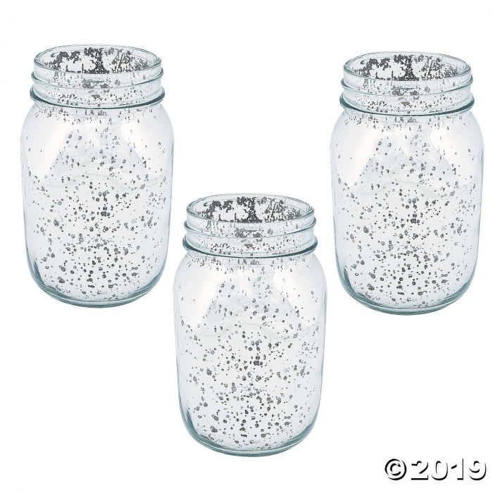 Silver Mercury Mason Jars (Per Dozen)