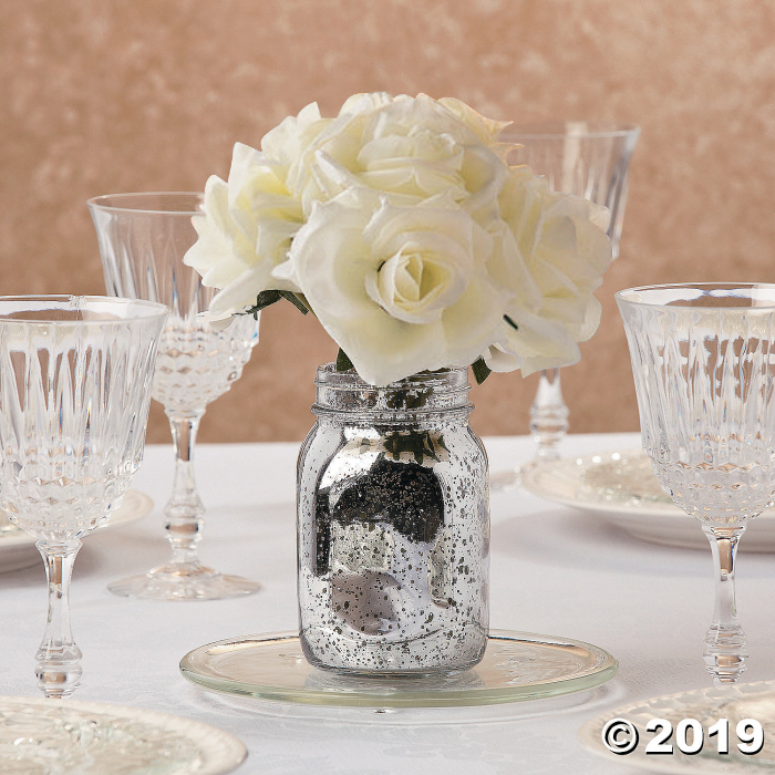 Silver Mercury Mason Jars (Per Dozen)