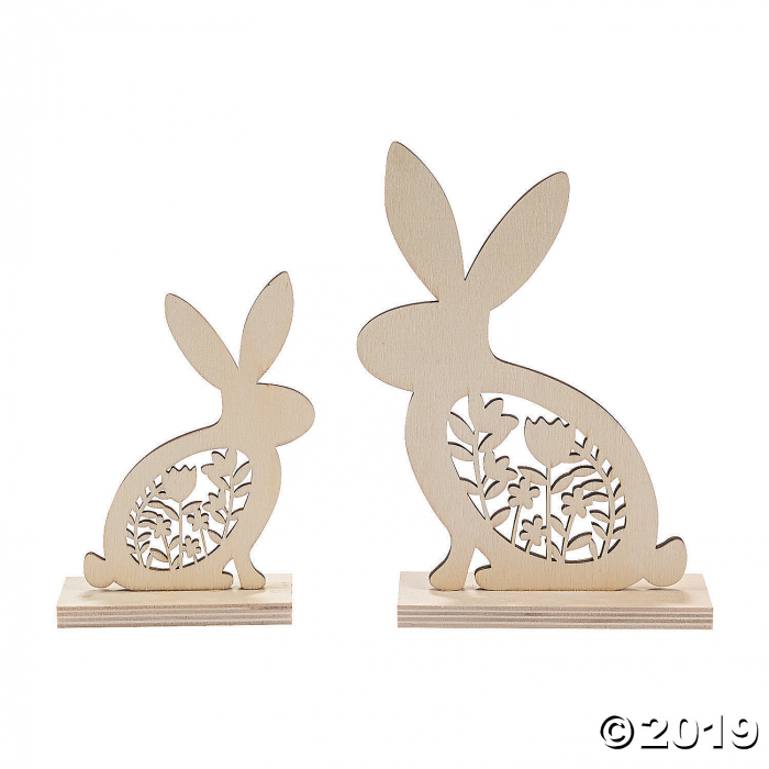 DIY Unfinished Wood Bunnies (1 Set(s))