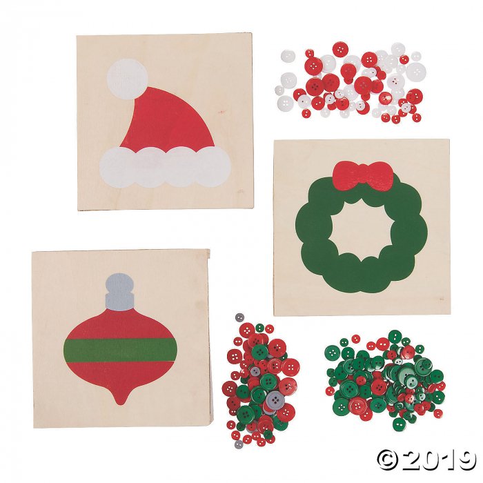 Christmas Button Décor Kits (3 Piece(s))