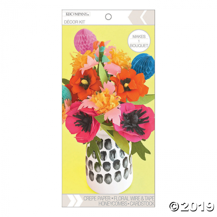American Crafts K&Company DIY Bright Floral Bouquet Kit (Makes 1)