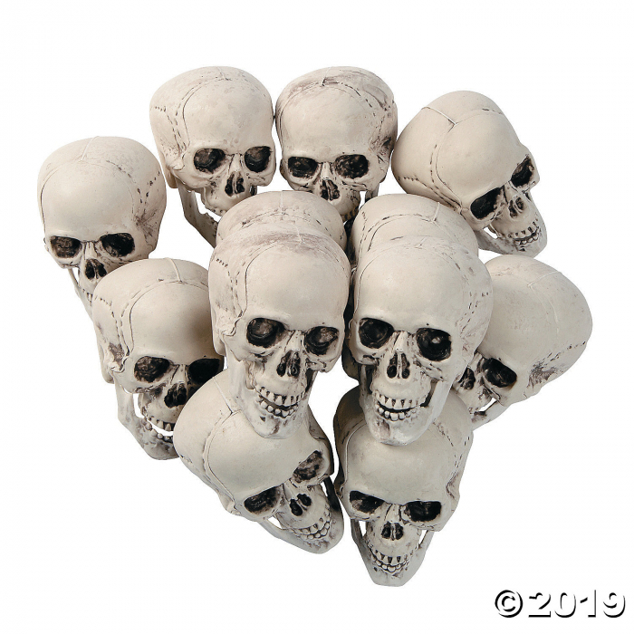 Bag of Skulls Halloween Decorations (Per Dozen)