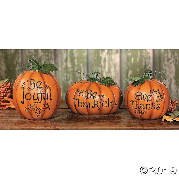 Carved Thanksgiving Pumpkin Set (1 Set(s))
