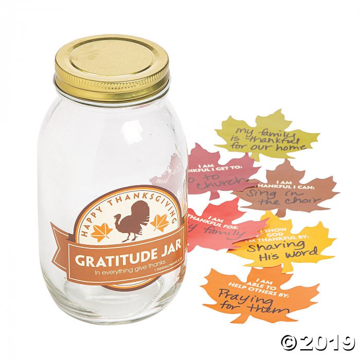 Thanksgiving Gratitude Mason Jar (1 Piece(s))