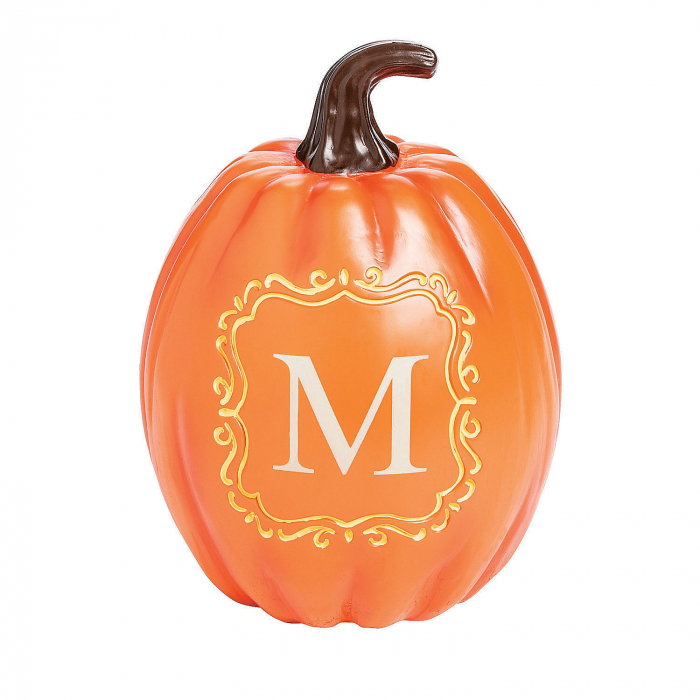 Monogrammed Pumpkin Halloween Decoration (1 Piece(s))