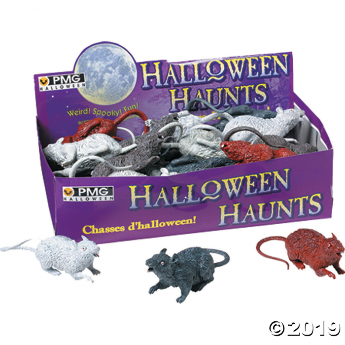 Rats Assortment Halloween Decorations (24 Piece(s))