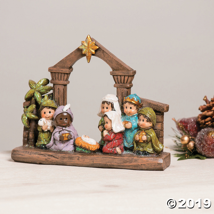 Nativity Stable Tabletop Decoration (1 Piece(s))