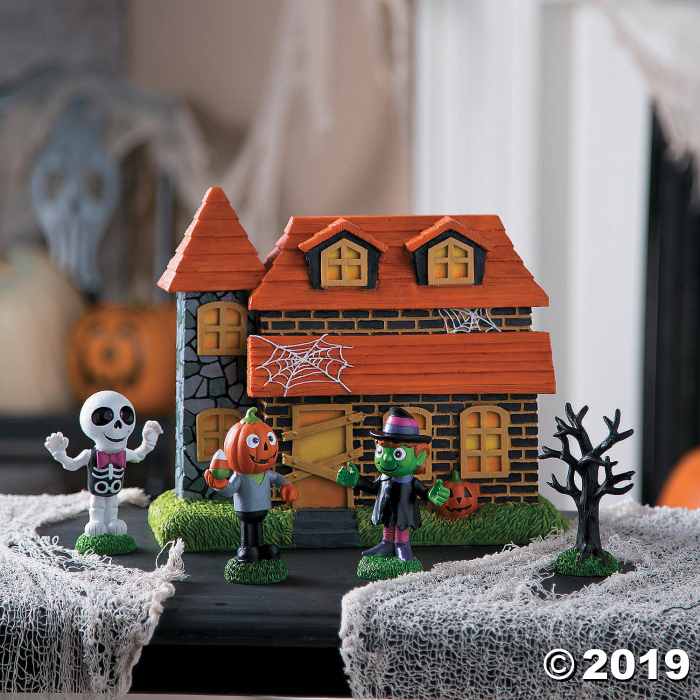 Tabletop Haunted House Scene Halloween Decoration (1 Set(s))