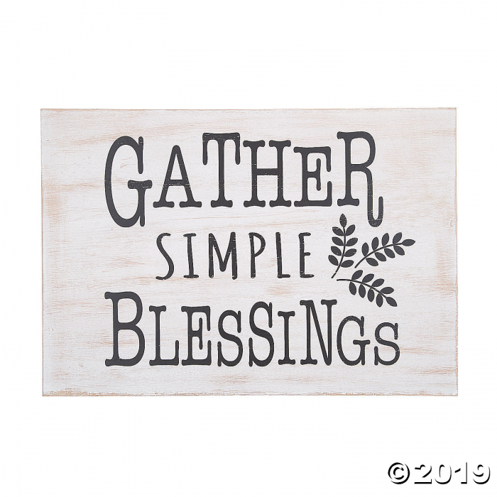 Gather Simple Blessings Sign (1 Piece(s)) | GlowUniverse.com