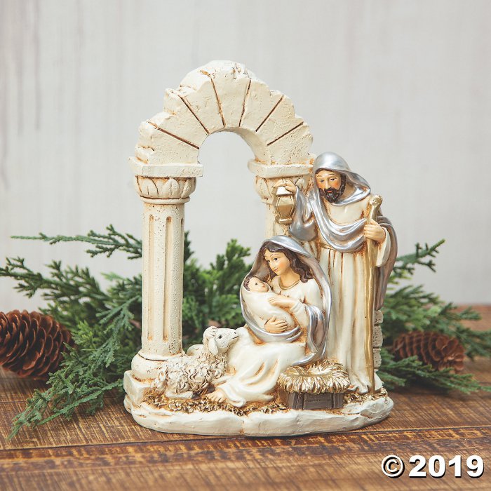 Silver & Gold Nativity Figurine (1 Piece(s))