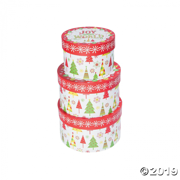Christmas Round Nesting Boxes (1 Set(s)) Christmas Round Nesting Boxes (1 Set(s))