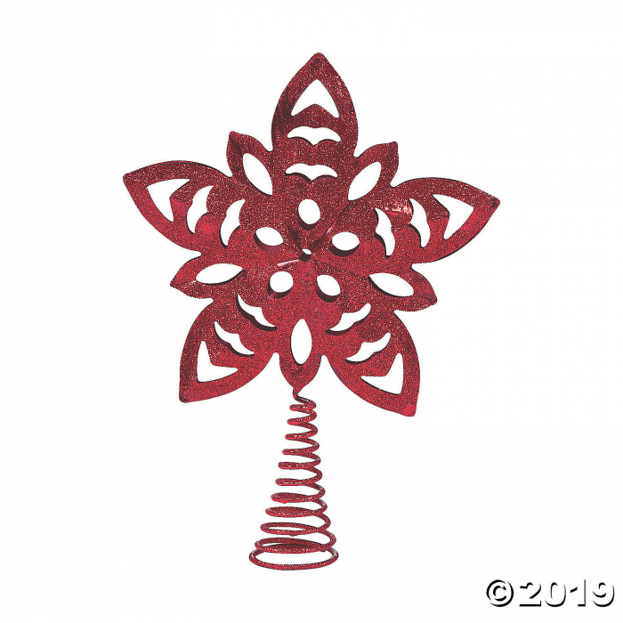 Red Snowflake Tree Topper (1 Piece(s))