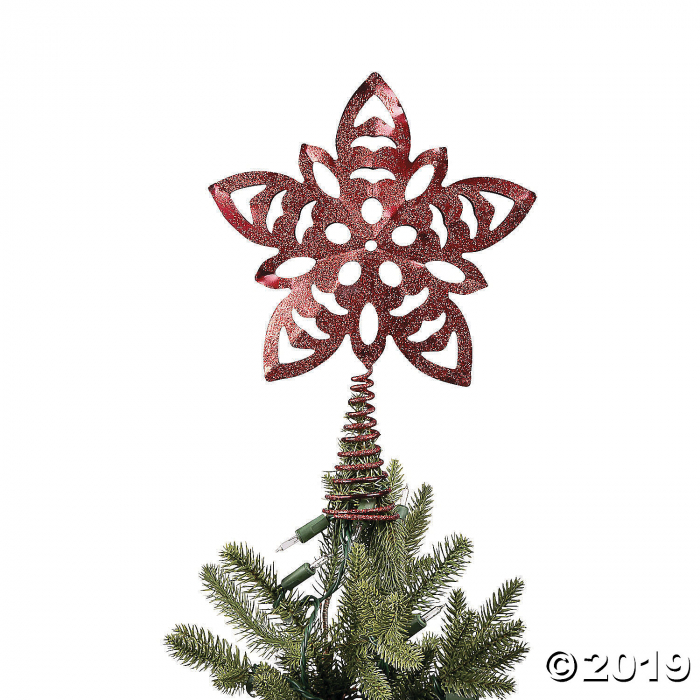 Red Snowflake Tree Topper (1 Piece(s))