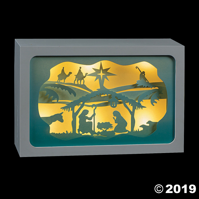 Medium Nativity Light-Up Shadow Box (1 Piece(s))