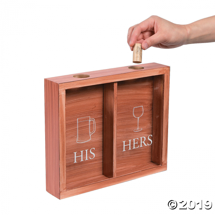 His & Hers Beer Caps & Wine Corks Shadow Box (1 Piece(s))