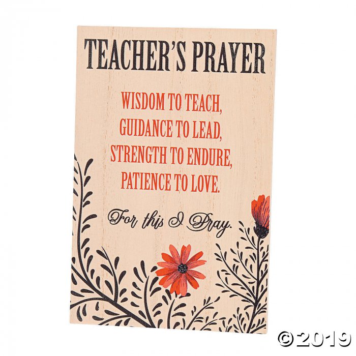Teacher's Prayer Sign (1 Piece(s))