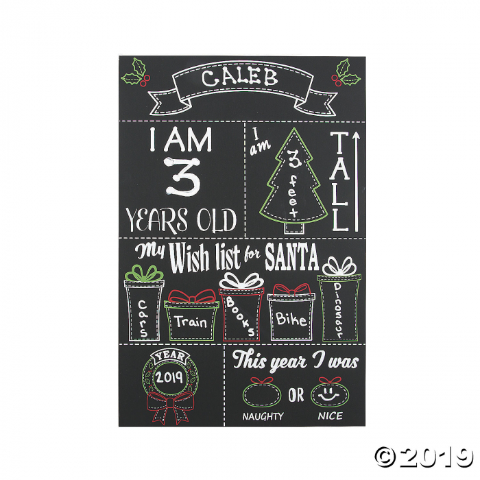 Christmas Wish List Chalkboard Sign (1 Piece(s)) Christmas Wish List Chalkboard Sign (1 Piece(s))