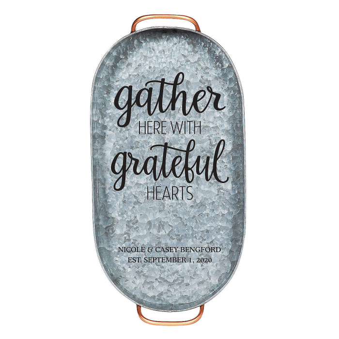 Personalized Wedding Galvanized Metal Tray (1 Piece(s))
