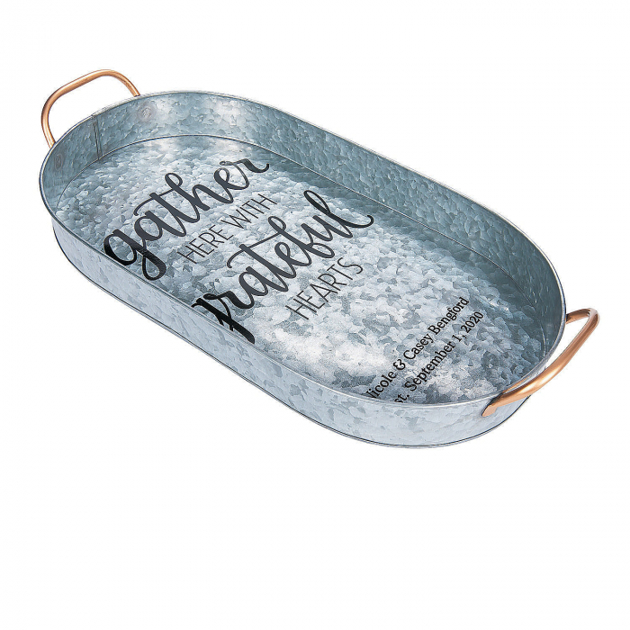 Personalized Wedding Galvanized Metal Tray (1 Piece(s))