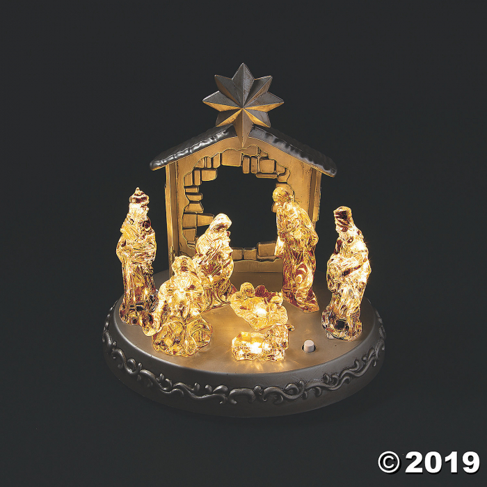 LED Manger Nativity Scene with Music (1 Piece(s))